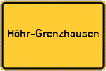 Place name sign Höhr-Grenzhausen