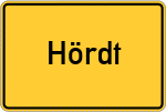 Place name sign Hördt, Pfalz