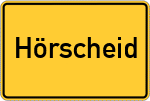 Place name sign Hörscheid