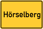 Place name sign Hörselberg
