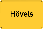 Place name sign Hövels