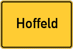 Place name sign Hoffeld, Eifel
