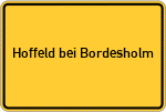 Place name sign Hoffeld bei Bordesholm