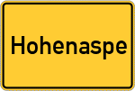 Place name sign Hohenaspe