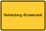Place name sign Hohenberg-Krusemark