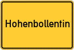 Place name sign Hohenbollentin