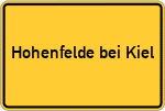 Place name sign Hohenfelde bei Kiel