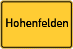 Place name sign Hohenfelden