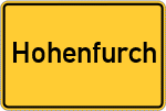 Place name sign Hohenfurch