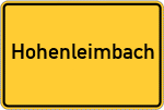 Place name sign Hohenleimbach
