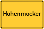 Place name sign Hohenmocker