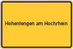 Place name sign Hohentengen am Hochrhein