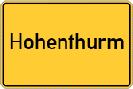 Place name sign Hohenthurm