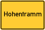 Place name sign Hohentramm