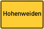 Place name sign Hohenweiden