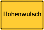 Place name sign Hohenwulsch