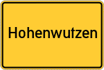 Place name sign Hohenwutzen
