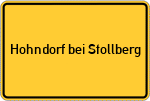 Place name sign Hohndorf bei Stollberg, Erzgebirge