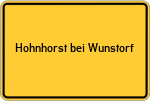 Place name sign Hohnhorst bei Wunstorf