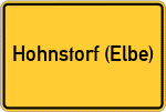 Place name sign Hohnstorf (Elbe)