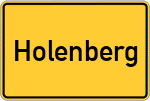 Place name sign Holenberg