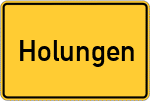 Place name sign Holungen