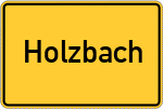 Place name sign Holzbach, Hunsrück