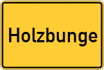 Place name sign Holzbunge