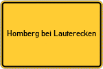 Place name sign Homberg bei Lauterecken