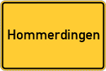 Place name sign Hommerdingen