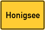 Place name sign Honigsee