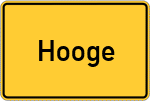 Place name sign Hooge, Hallig