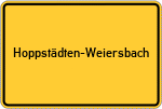Place name sign Hoppstädten-Weiersbach