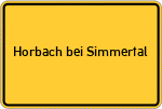 Place name sign Horbach bei Simmertal