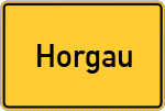 Place name sign Horgau