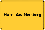 Place name sign Horn-Bad Meinberg