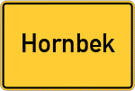 Place name sign Hornbek