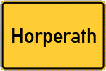 Place name sign Horperath