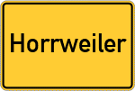 Place name sign Horrweiler