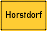 Place name sign Horstdorf