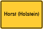Place name sign Horst (Holstein)