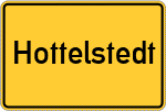 Place name sign Hottelstedt