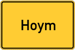Place name sign Hoym
