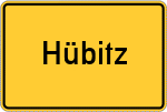 Place name sign Hübitz