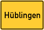 Place name sign Hüblingen