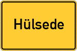 Place name sign Hülsede