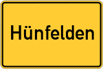 Place name sign Hünfelden