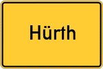Place name sign Hürth, Rheinland