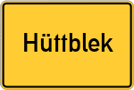 Place name sign Hüttblek