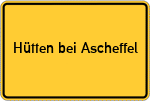 Place name sign Hütten bei Ascheffel